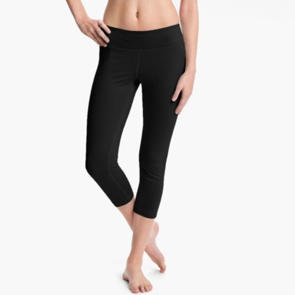 Zella Black Crop Mesh Leggings